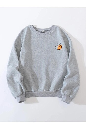 Unisex Oversize Baskılı Sweat