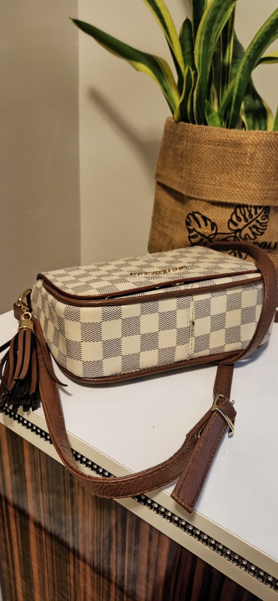 LV kahverengi Deri Püsküllü Kadın Çanta - Görsel 4