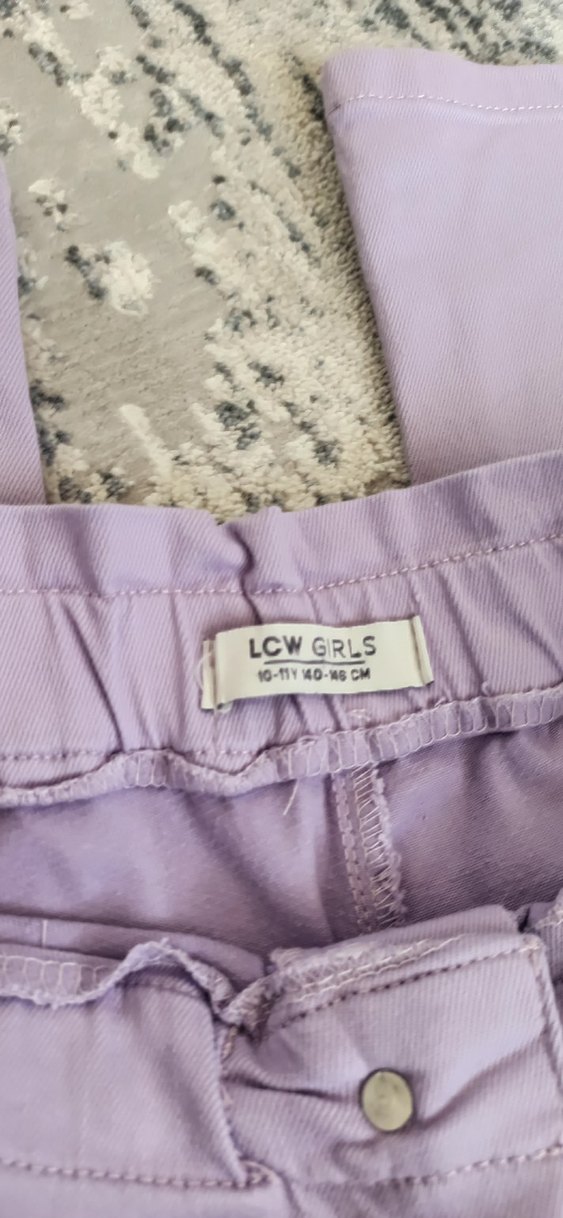 Kız Çocuk Mor Pantolon 3 adet - Görsel 4