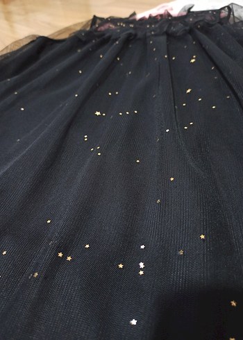 Kız Çocuk Siyah Tüllü Elbise - Görsel 7