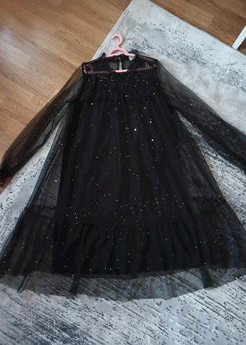 Kız Çocuk Siyah Tüllü Elbise - Görsel 5