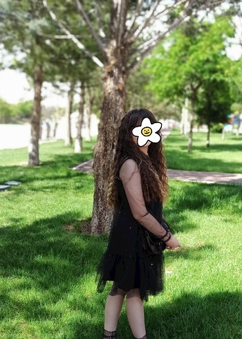 Kız Çocuk Siyah Tüllü Elbise - Görsel 2