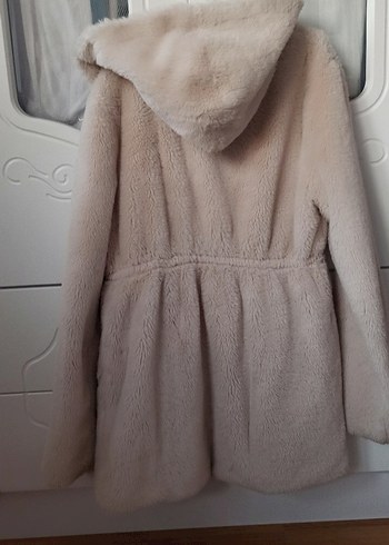 Kız Çocuk Peluş Kapüşonlu Ceket - Görsel 4