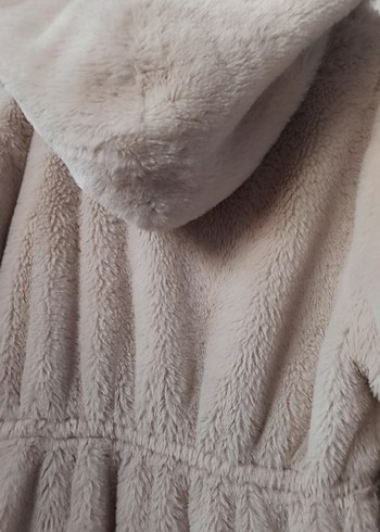 Kız Çocuk Peluş Kapüşonlu Ceket - Görsel 5