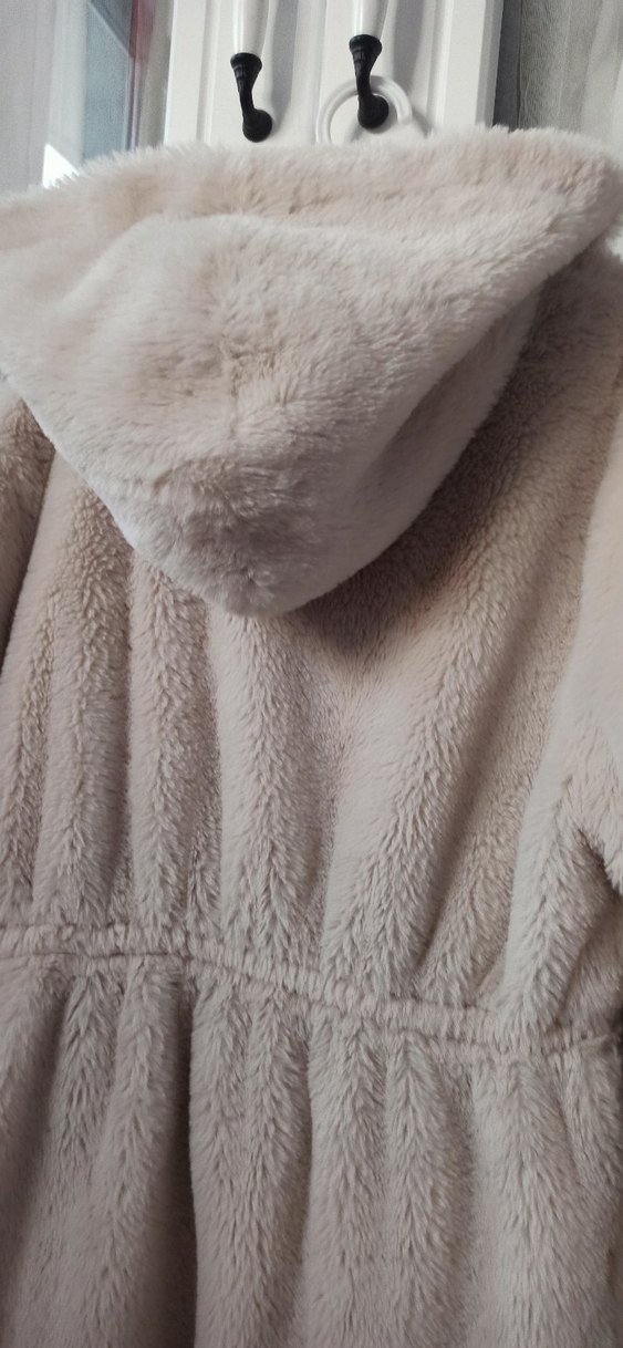 Kız Çocuk Peluş Kapüşonlu Ceket - Görsel 5