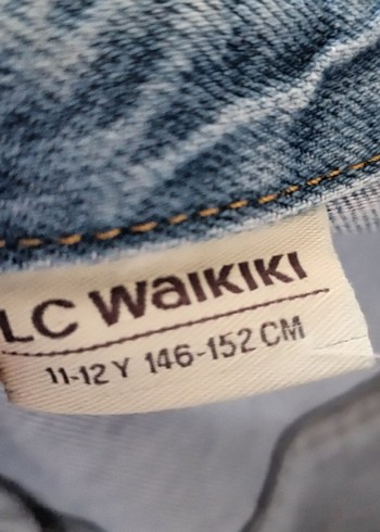 Düğmeli Mavi Kiz Çocuk Denim Ceket - Görsel 4