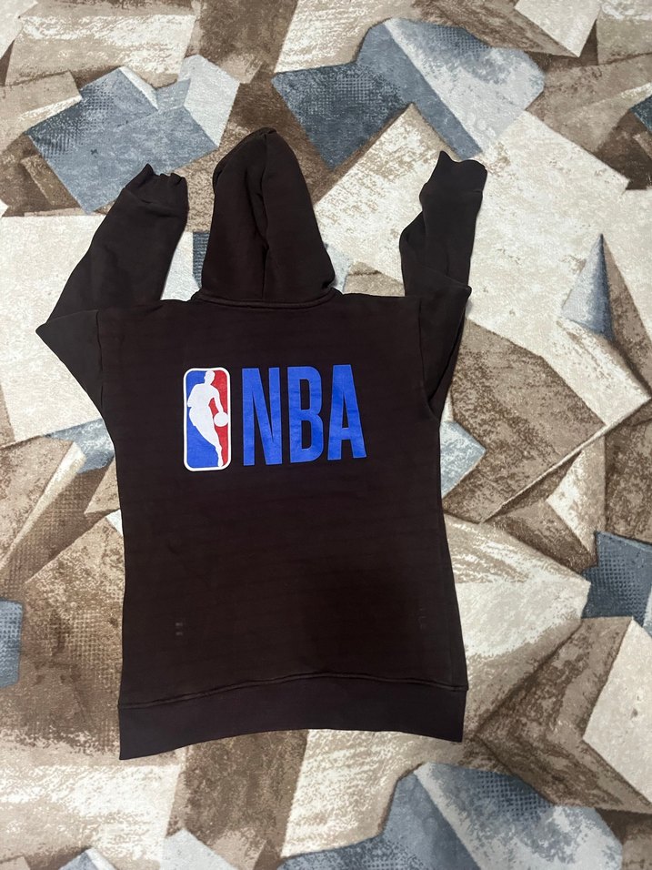 Siyah NBA Kapüşonlu Fermuarlı Sweatshirt - Görsel 3