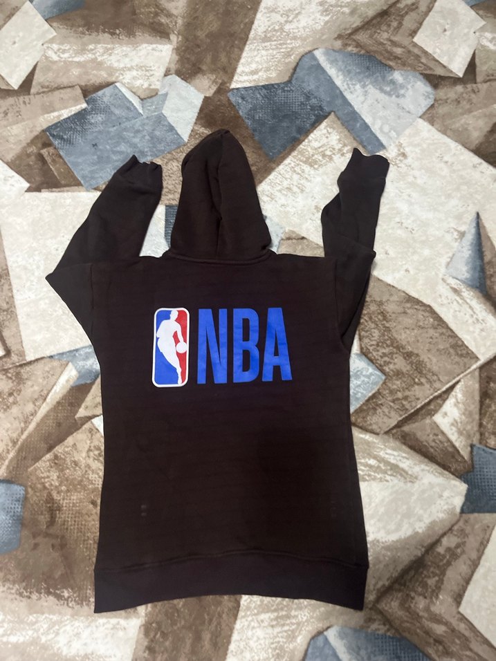 Siyah NBA Kapüşonlu Fermuarlı Sweatshirt - Görsel 2