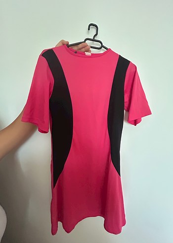 Pembe Siyah Kısa Kollu kadın haşema 