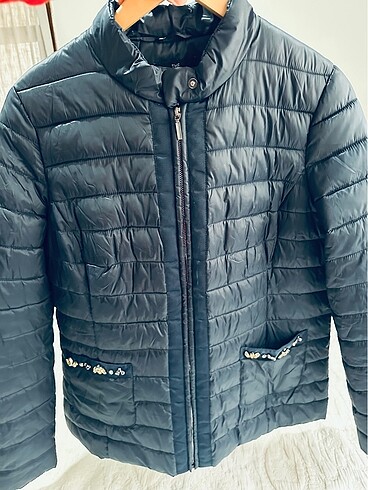 xl Beden lacivert Renk Bayan kısa mont