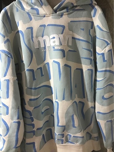 Mavi oversize M beden ünisexs