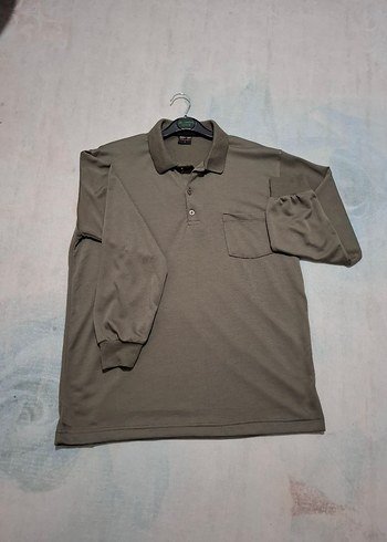 Gri Erkek Uzun Kollu Polo Tişört