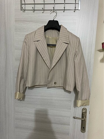 Crop blazer ceket