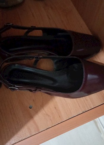 39 Beden Bordo Kadın Klasik Topuklu Ayakkabı