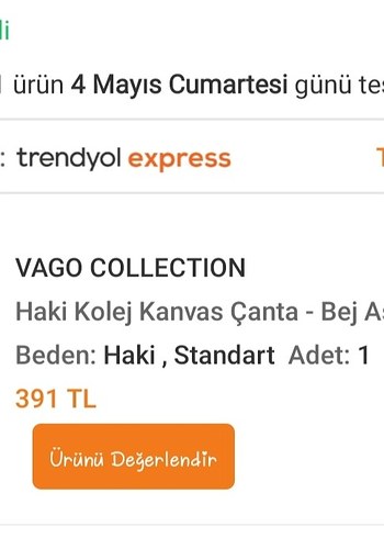 Beden Vago collection fermuarlı kanvas çanta