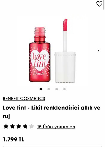 Benefit Love Tint 0 ürün - Görsel 6