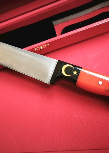 N690  KELLE BIÇAK  & ÇAM KOZALAK KABZA - Görsel 3