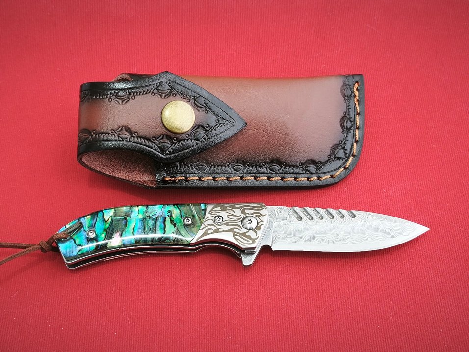 PASLANMAZ SUN MAİ DAMASCUS -  ABOLON KABZE  & GÜMÜŞ KAPLAMA - Görsel 3