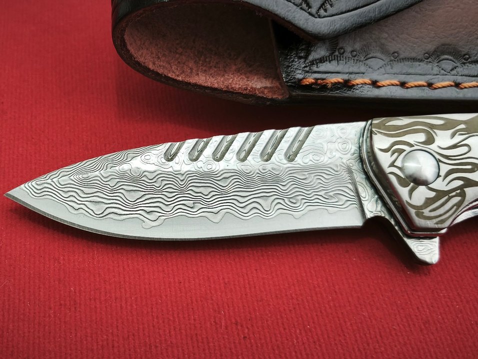 PASLANMAZ SUN MAİ DAMASCUS -  ABOLON KABZE  & GÜMÜŞ KAPLAMA - Görsel 5