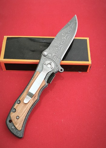 DAMASCUS DESEN   TİTANYUM KAPLAMA  & AĞAÇ KABZE - Görsel 3