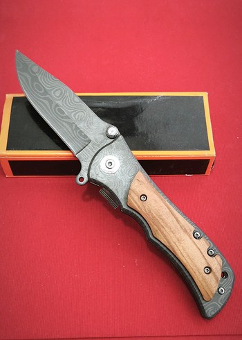 DAMASCUS DESEN   TİTANYUM KAPLAMA  & AĞAÇ KABZE - Görsel 2