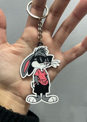 Renkli Zincir Detaylı Gotik Kadın Anahtarlık - Görsel 5