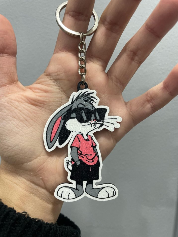 Renkli Zincir Detaylı Gotik Kadın Anahtarlık - Görsel 5