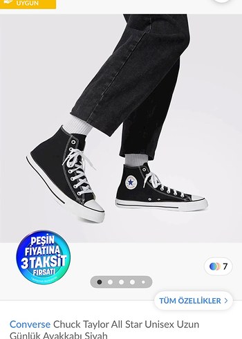 Converse Chuck Taylor All Star Siyah Unisex Spor Ayakkabı