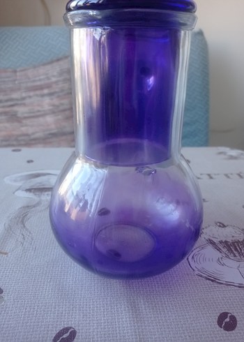 Renkli Mor Cam Sürahi ve Bardak Seti - Görsel 3