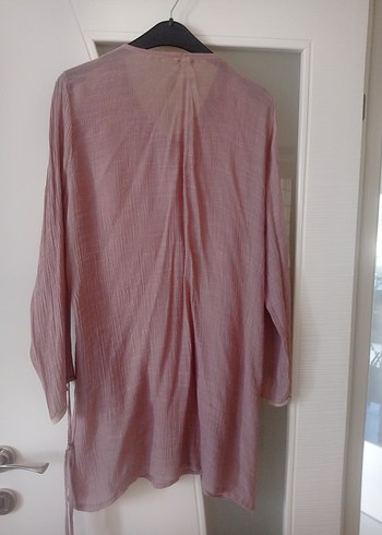 Dantel Detaylı Pembe  Tunik - Görsel 2