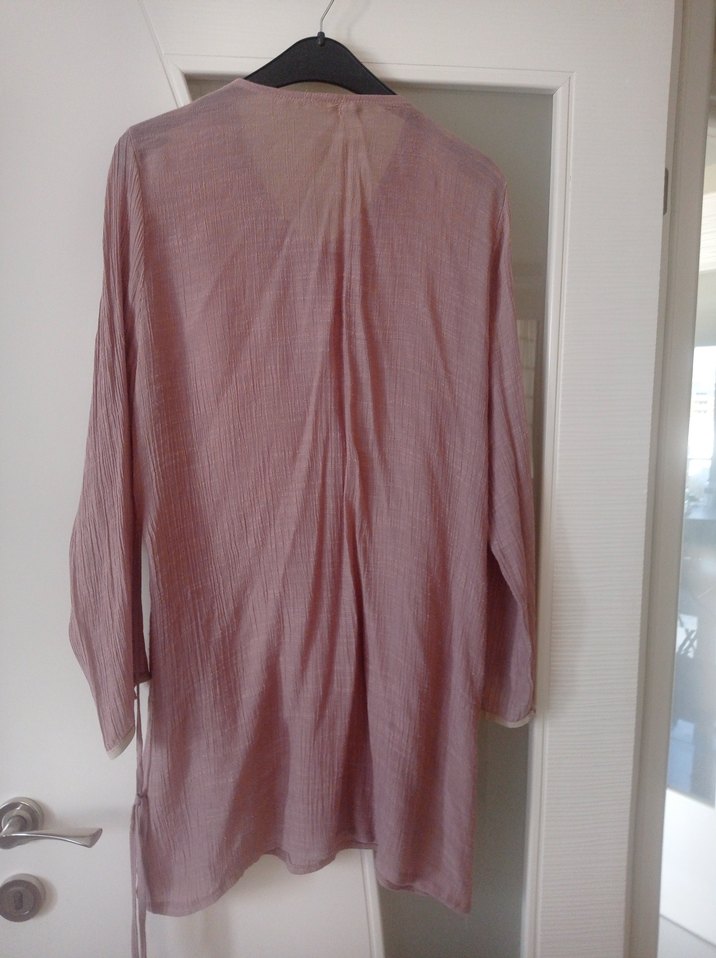 Dantel Detaylı Pembe  Tunik - Görsel 2