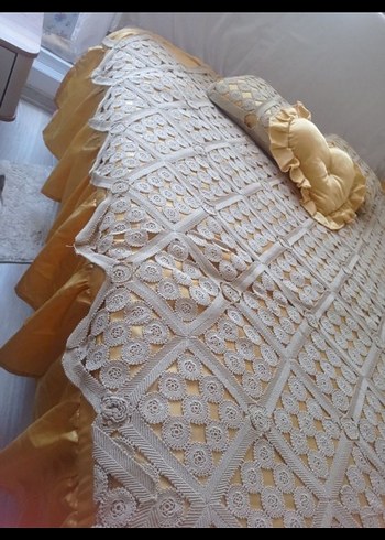 El işi Bohem Dantel Yatak Örtüsü - Görsel 3