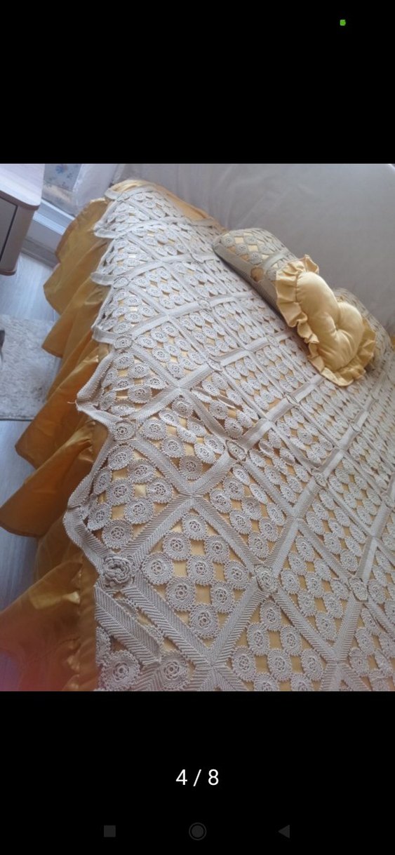 El işi Bohem Dantel Yatak Örtüsü - Görsel 3