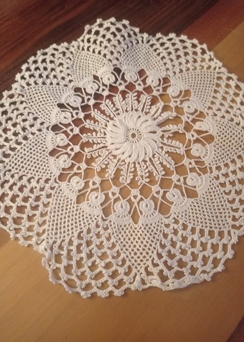 Bohem Tarz Beyaz El Örgüsü Dantel  Örtüs - Görsel 2