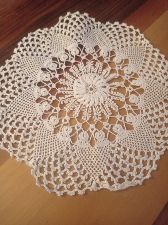 Bohem Tarz Beyaz El Örgüsü Dantel  Örtüs - Görsel 2