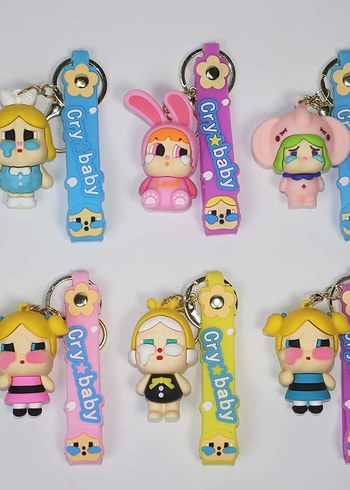 Pastel Pembe Crybaby Figür Anahtarlık Seti - Görsel 2