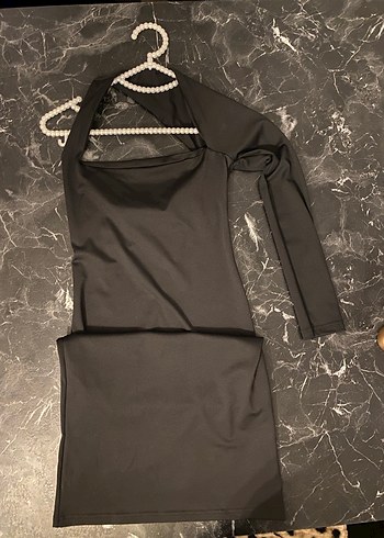 Orjinal Zara Şık Elbise,Tek Omuz Siyah-M - Görsel 3