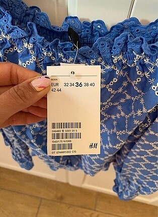 H&M fistolu bluz ve twist jean