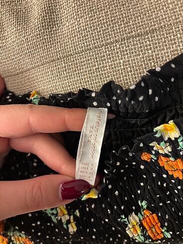 Zara Zara Mini Çiçekli Elbise