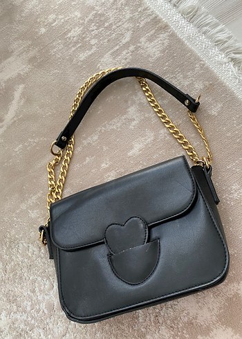 Zara Klasik Siyah Deri Kadın Çanta