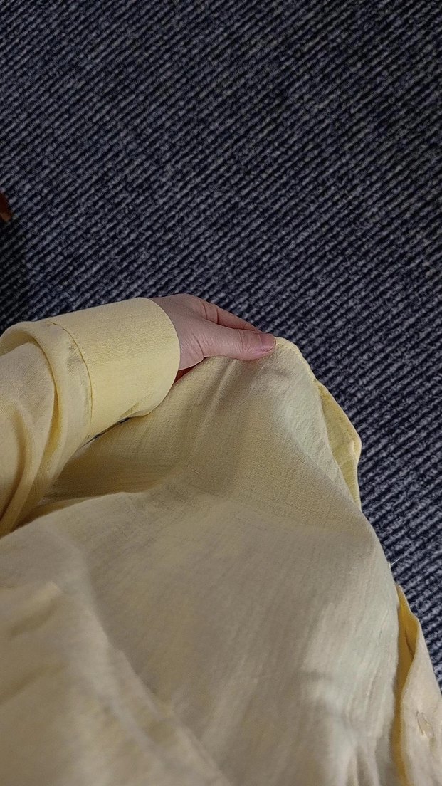 Sarı müslin Kadın Gömlek - Görsel 2