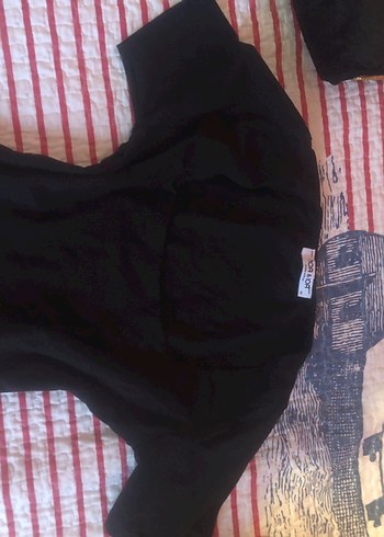 Düğmeli Siyah V Yaka Hamile Tişörtü - Görsel 3