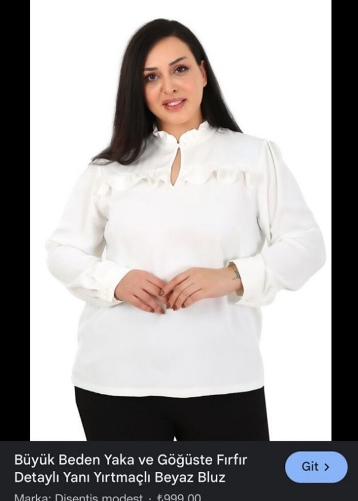 Beyaz fırfırlı gömlek - Görsel 4