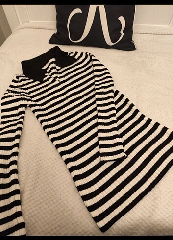 Çizgili yakalı kazak  - Görsel 2