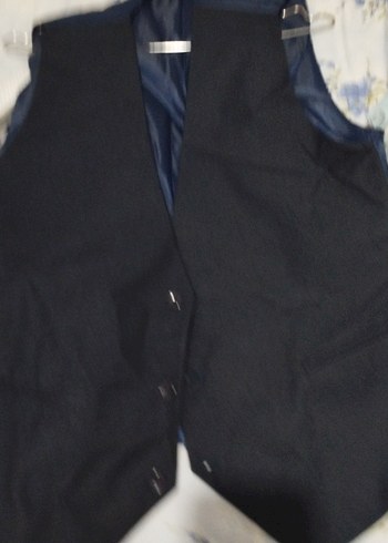 Düğmeli Siyah Erkek Yelek - Görsel 2