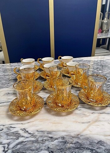 24 Parça 6lı Çay ve 6 lı Kahve Fincan Seti