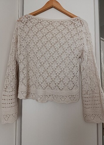 Zara Ajurlu Triko Bluz