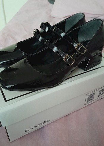 Tokalı Siyah Mary Jane Ayakkabi - Görsel 2