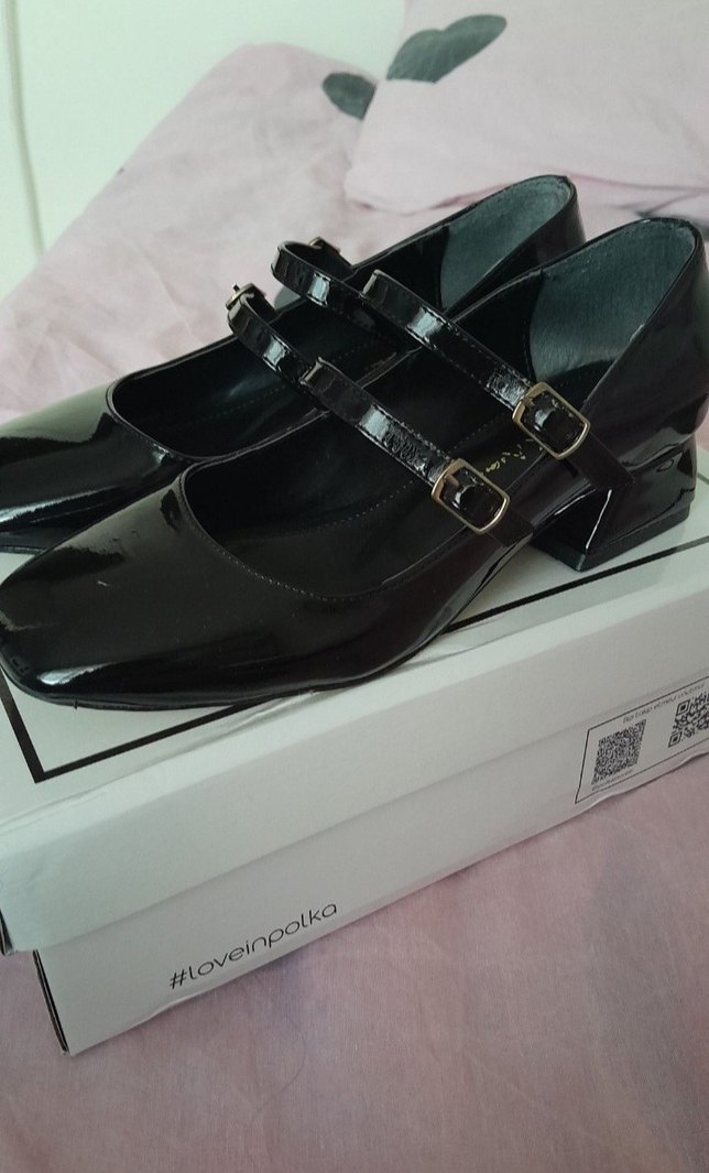 Tokalı Siyah Mary Jane Ayakkabi - Görsel 2