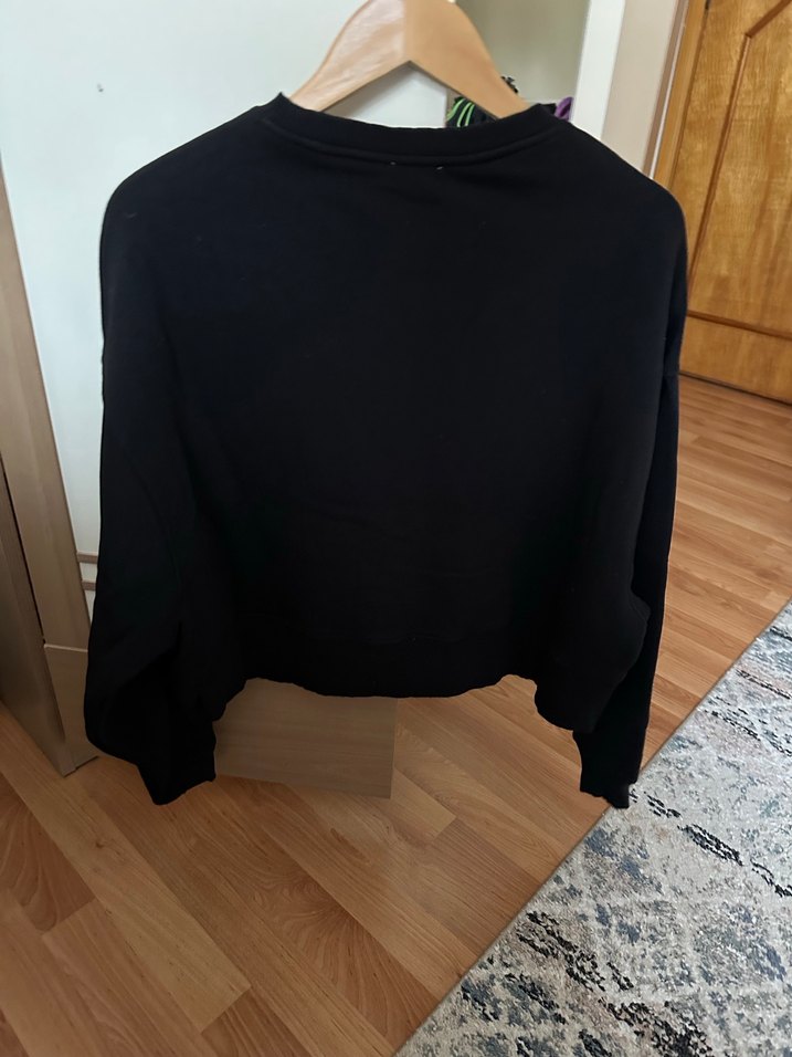 Siyah Baskılı Kadın Sweatshirt - Görsel 2